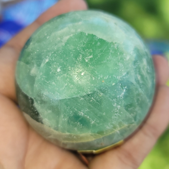 Green Flourite sphere - Picture 5 of 5